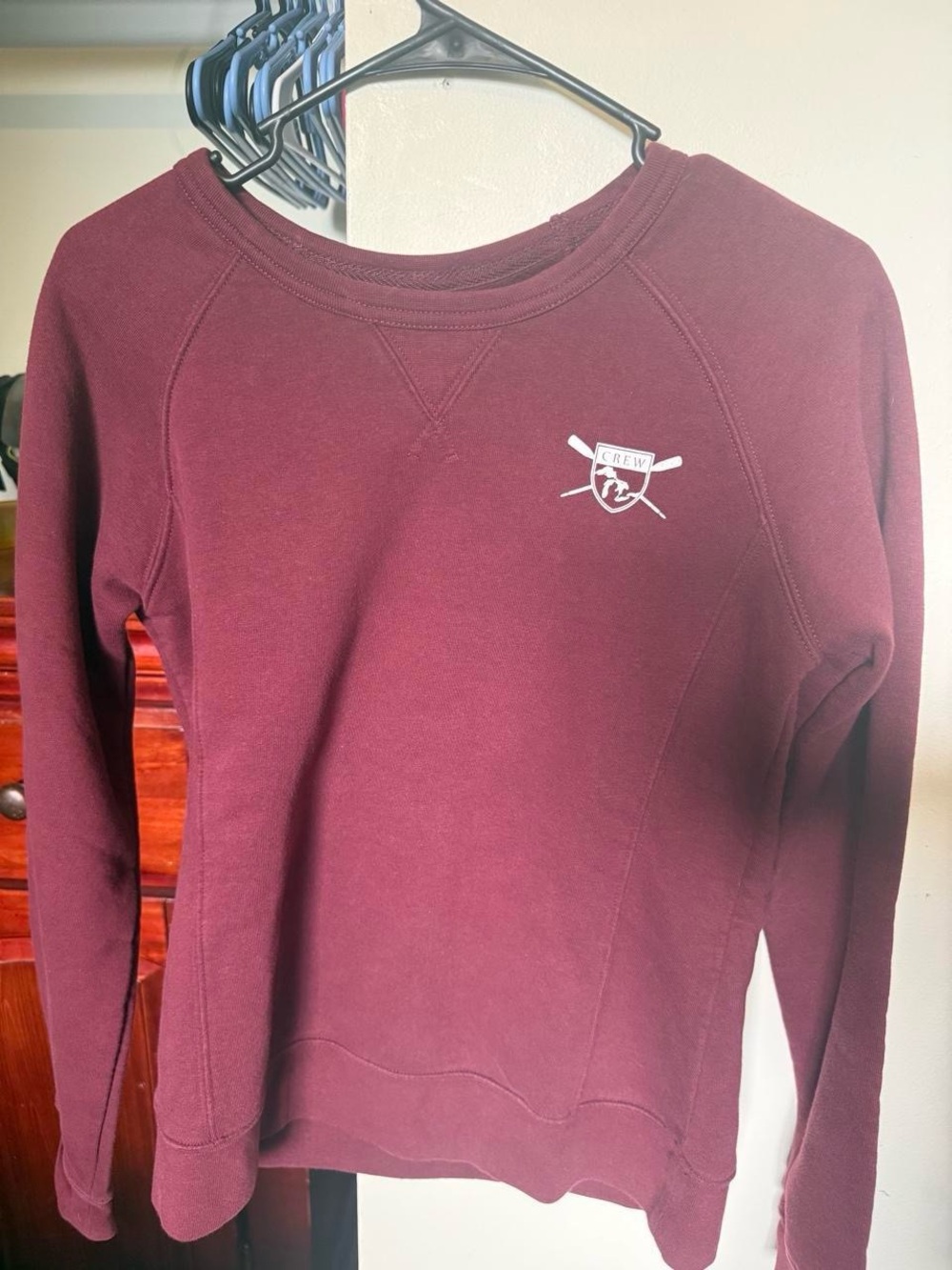 Champion Maroon Crewneck Sweatshirt with White Crew Logo